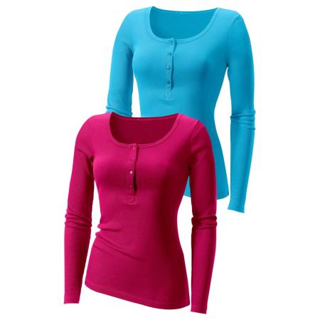 H.I.S H.I.S Shirt cyaan blauw / pink