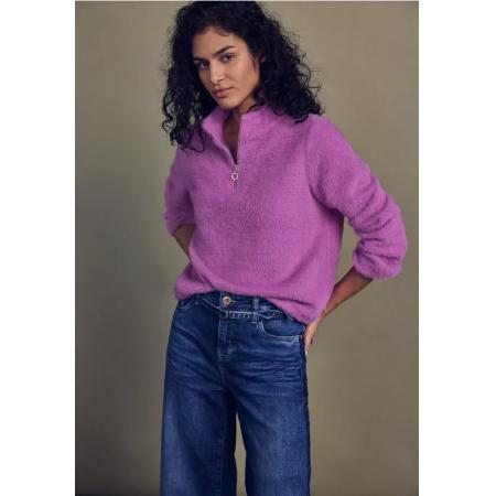 Street One Knus shirt met ritssluiting