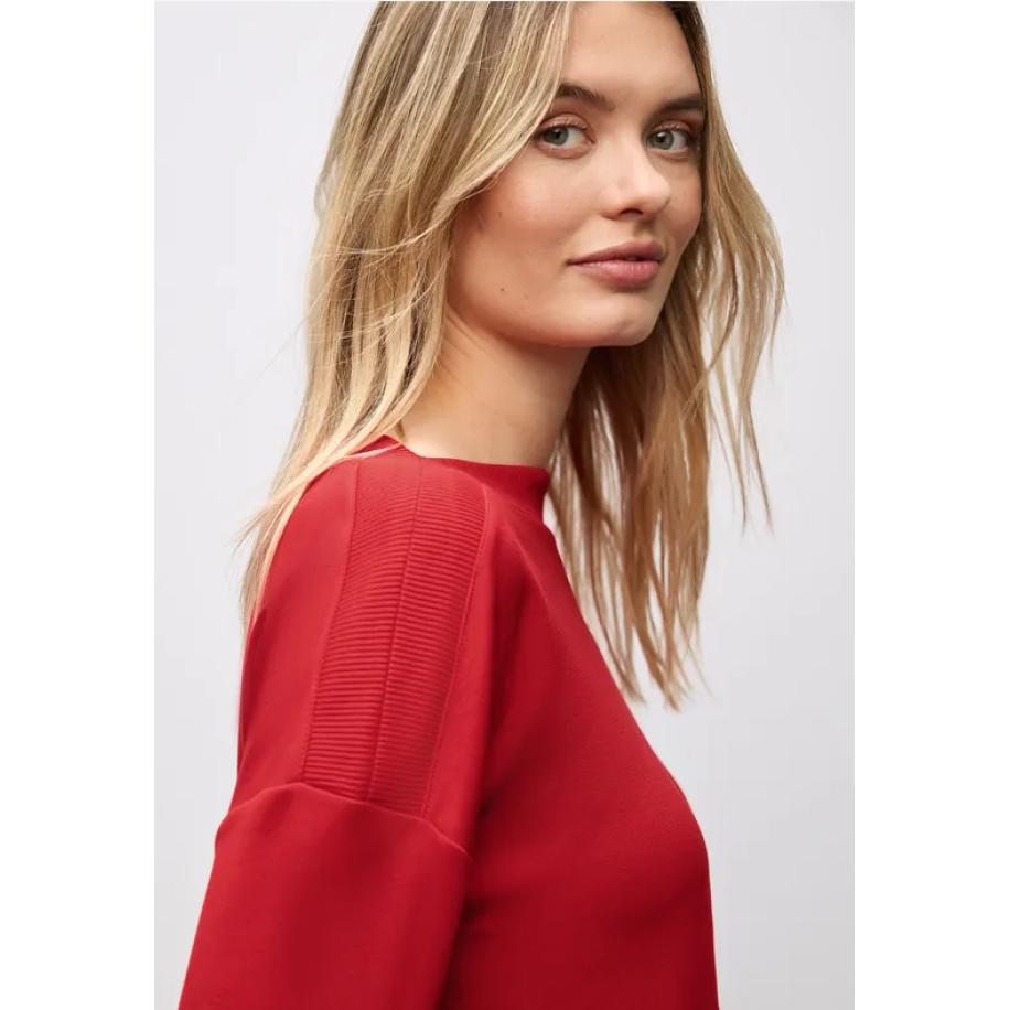 Street One Shirt met boothals Rood