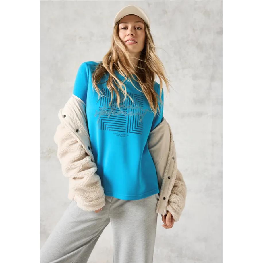 CECIL Shirt met print Blauw