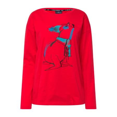 LAURASØN LAURASØN Shirt blauw / neonrood