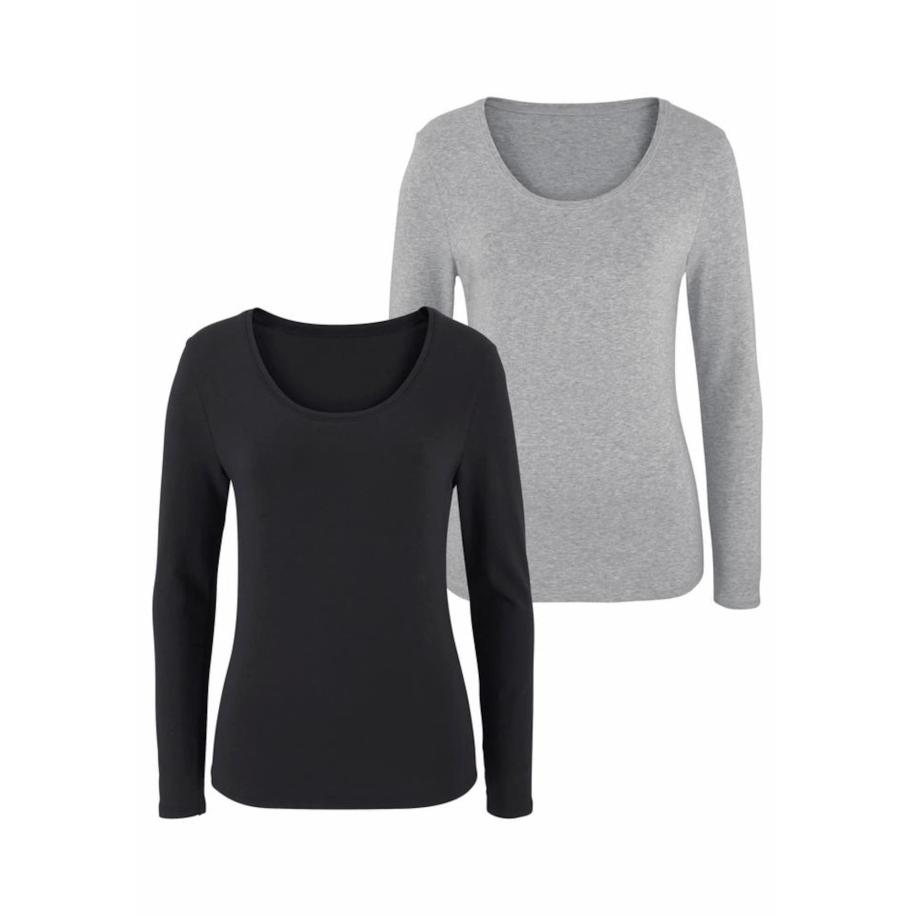 VIVANCE VIVANCE Shirt grijs / zwart -