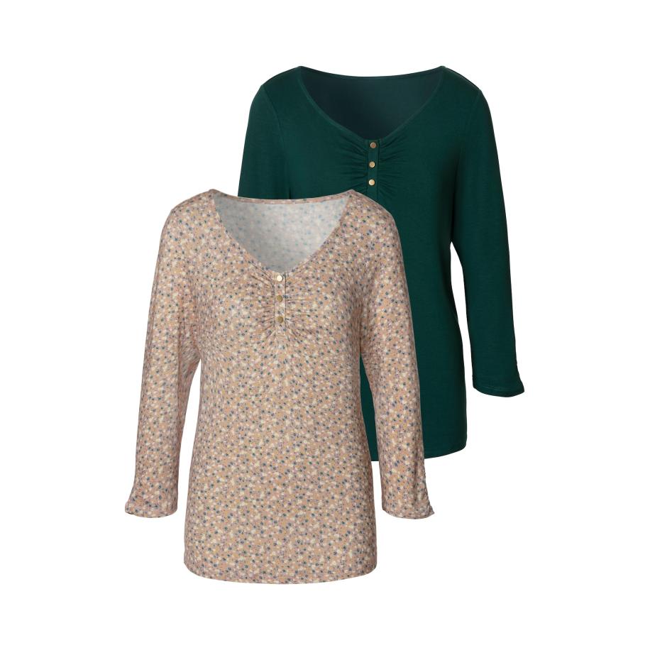 VIVANCE VIVANCE Shirt geel / mintgroen / spar / oudroze -