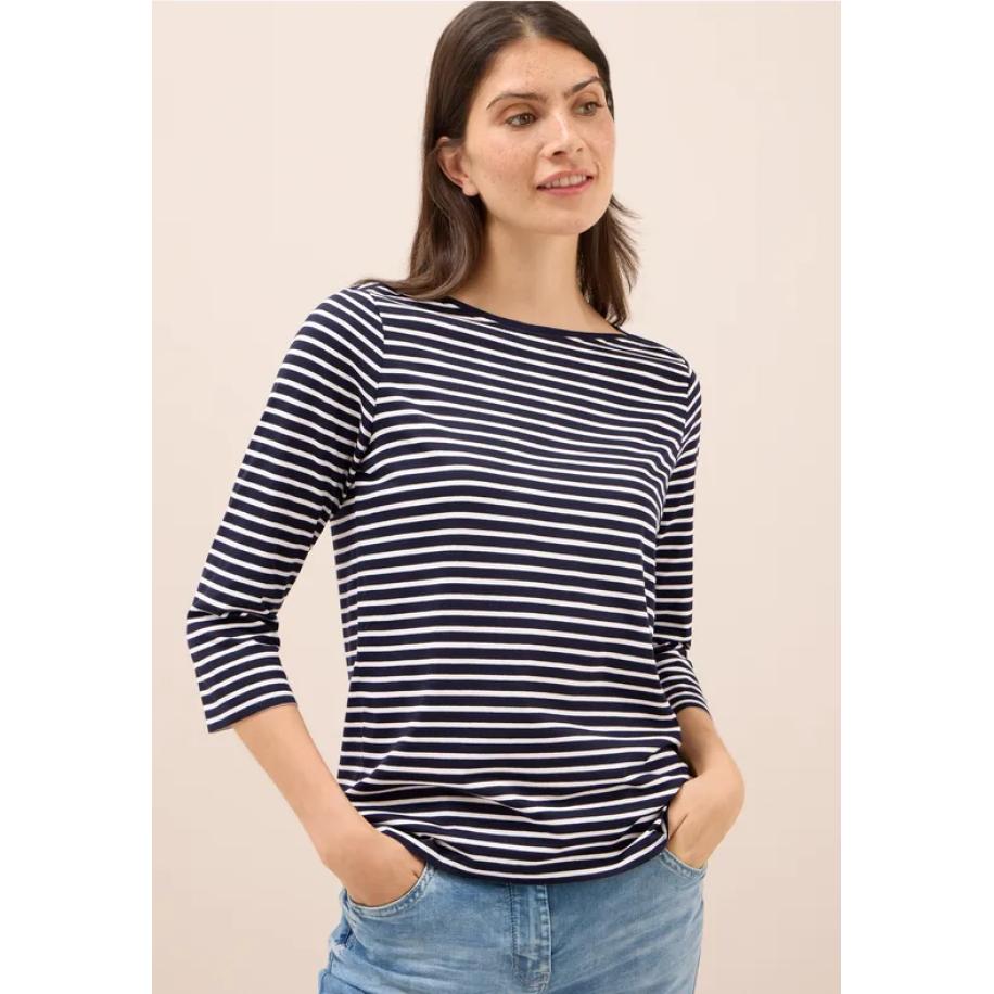 CECIL Gestreept shirt Blauw