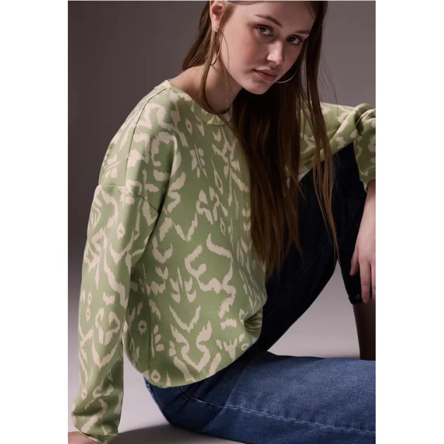 Street One Gedessineerd Silk-Look Shirt Groen