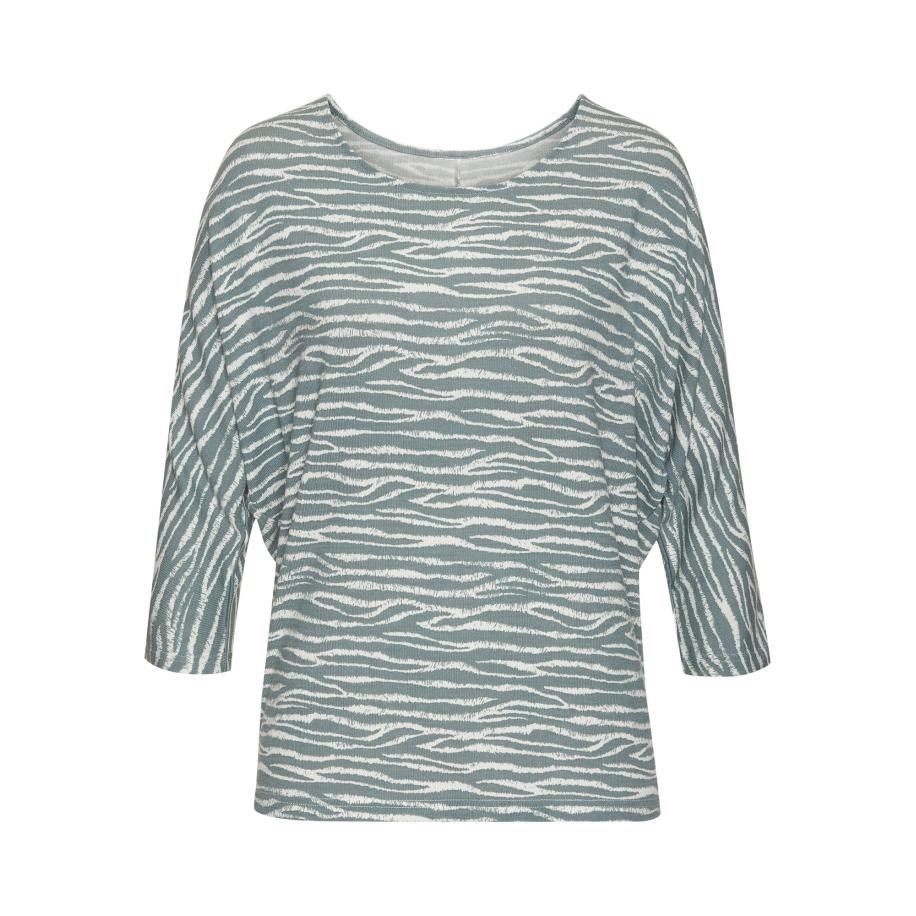 Lascana LASCANA Shirt smoky blue / lichtgrijs -