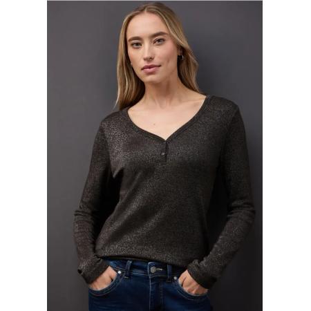 Street One Glitterend shirt met lange mouwen