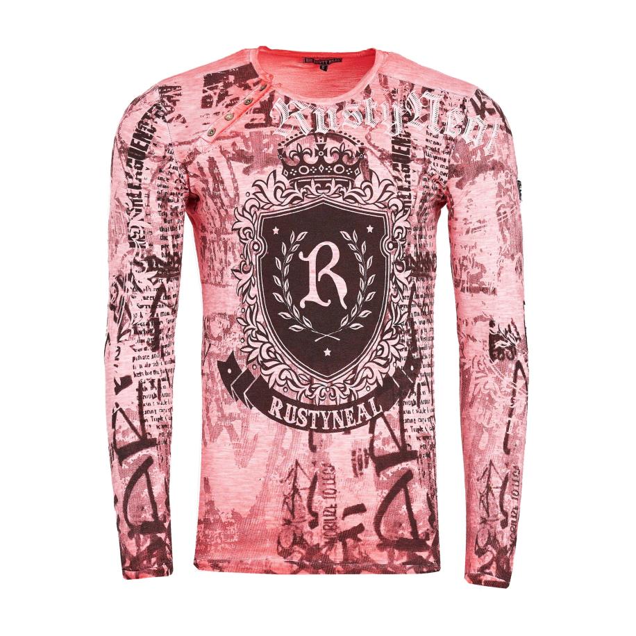 Rusty Neal Rusty Neal Shirt grijs / koraal -