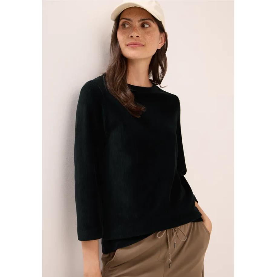 CECIL Corduroy overhemd in effen kleur Groen