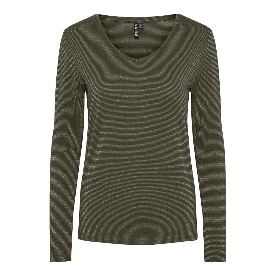 Pieces PIECES Shirt PCBillo donkergroen / zilver -