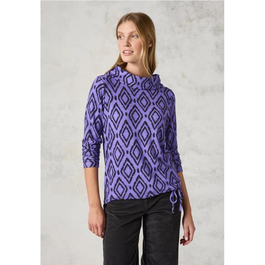 CECIL Fluffy shirt met print Paars