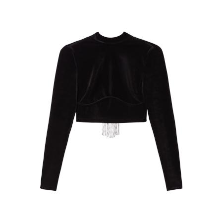 Bershka Bershka Shirt zwart / transparant