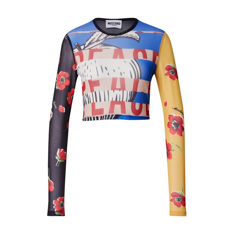 Moschino Moschino Jeans Shirt royal blue/koningsblauw / geel / rood / zwart -