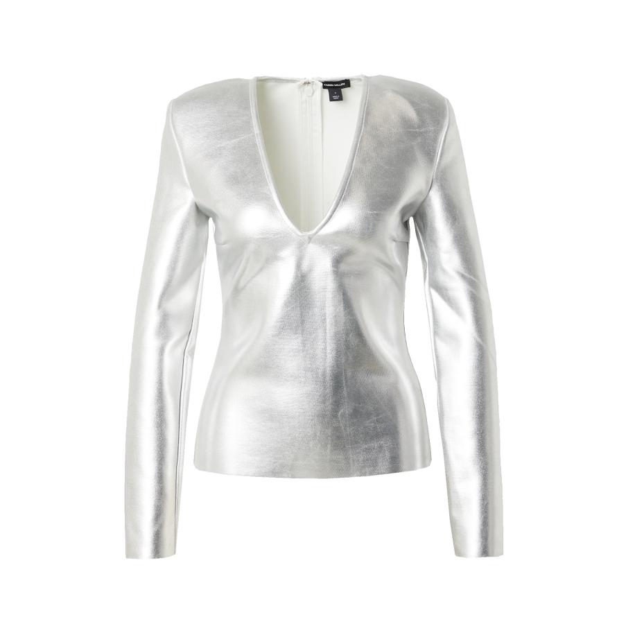 Karen Millen Karen Millen Shirt zilver -