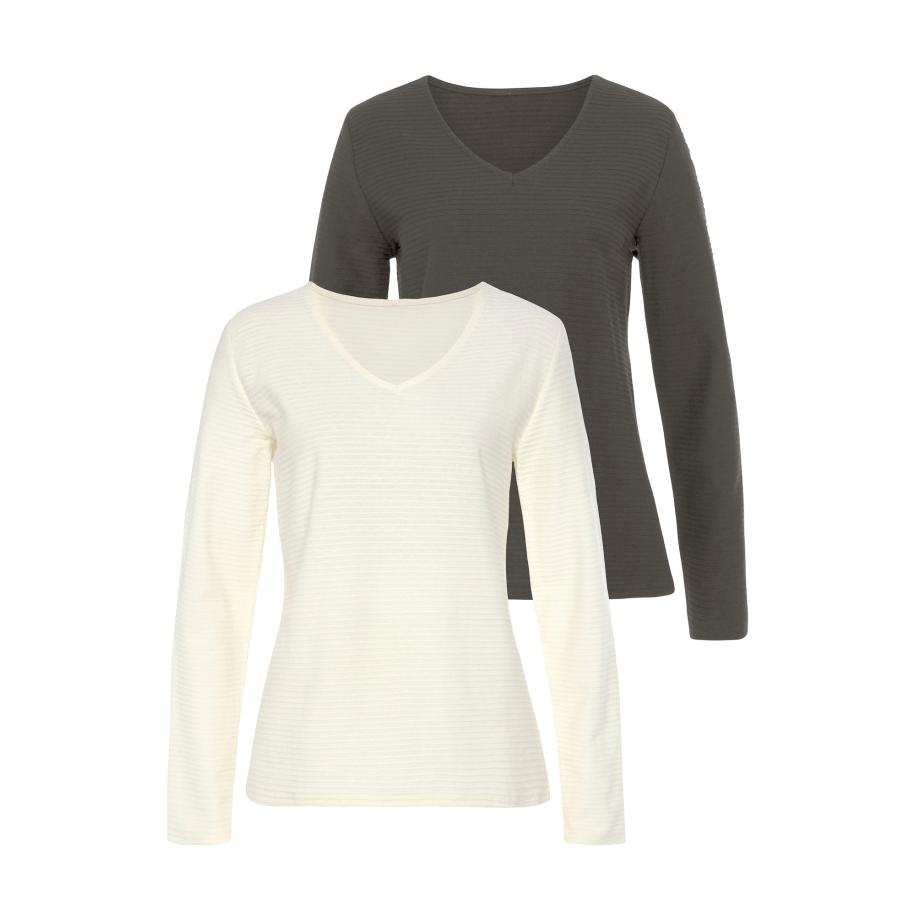 Lascana LASCANA Shirt crème / kaki -