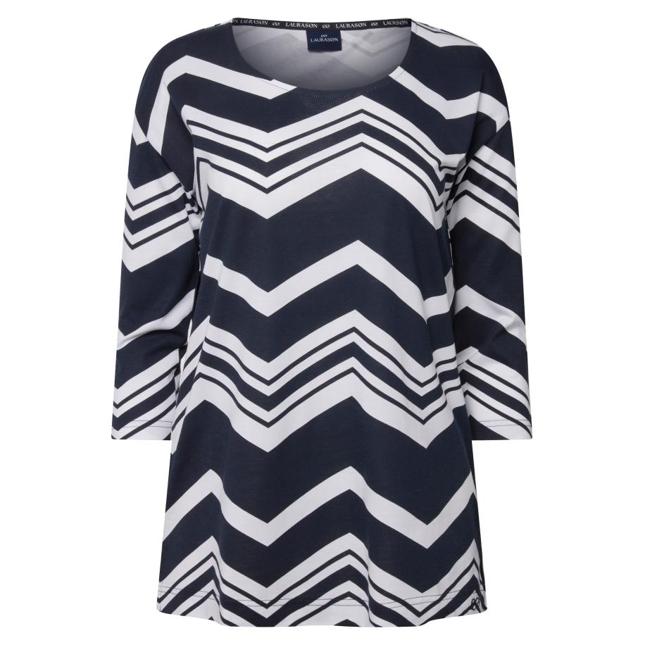 LAURASØN LAURASØN Shirt marine / wit -