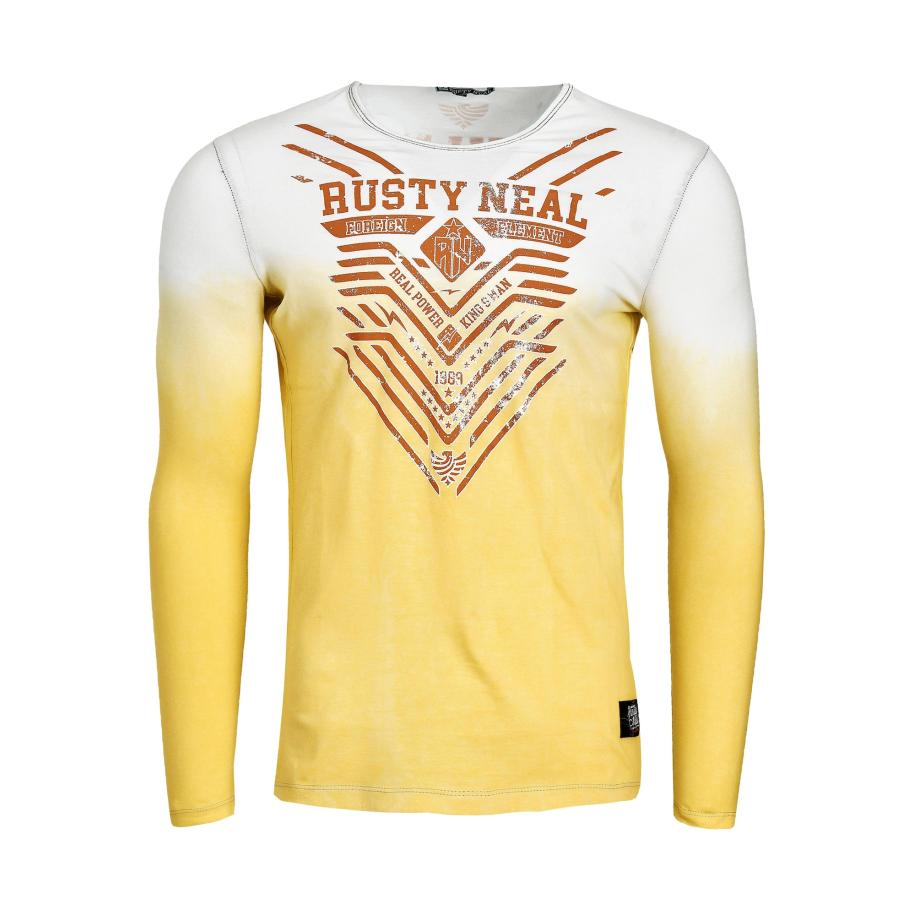 Rusty Neal Rusty Neal Shirt geel / rood / wit -
