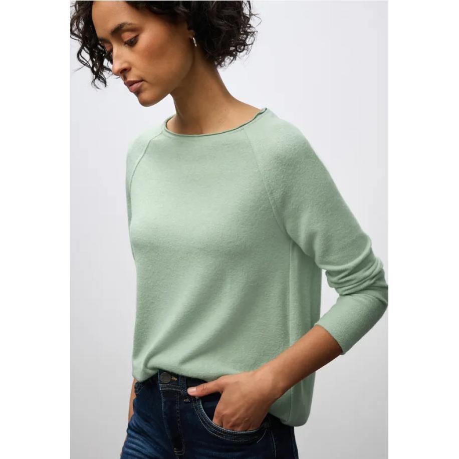 Street One Zacht gemêleerd shirt Groen