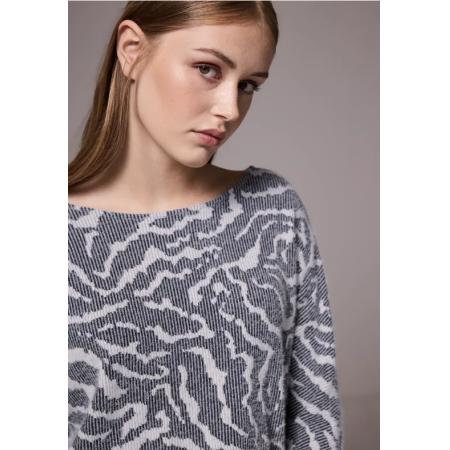 Street One Pluizig shirt met patroon