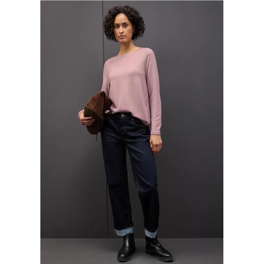 Street One Zacht gemêleerd shirt Roze