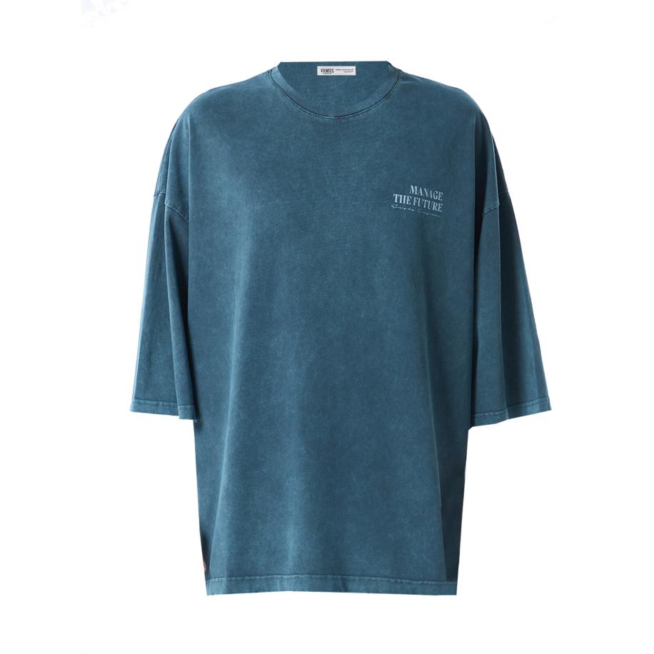 VAMOS CLO VAMOS CLO Shirt petrol / wit -