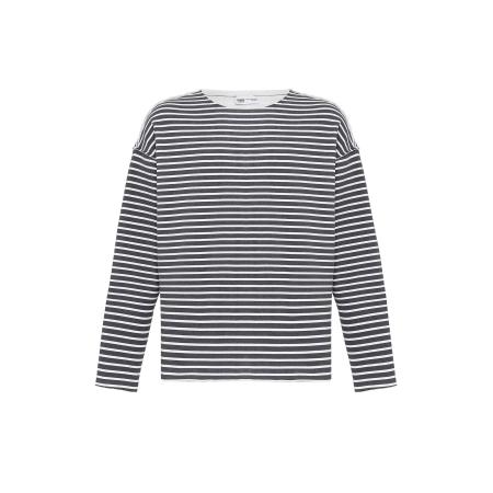 VAMOS CLO VAMOS CLO Shirt antraciet / wit