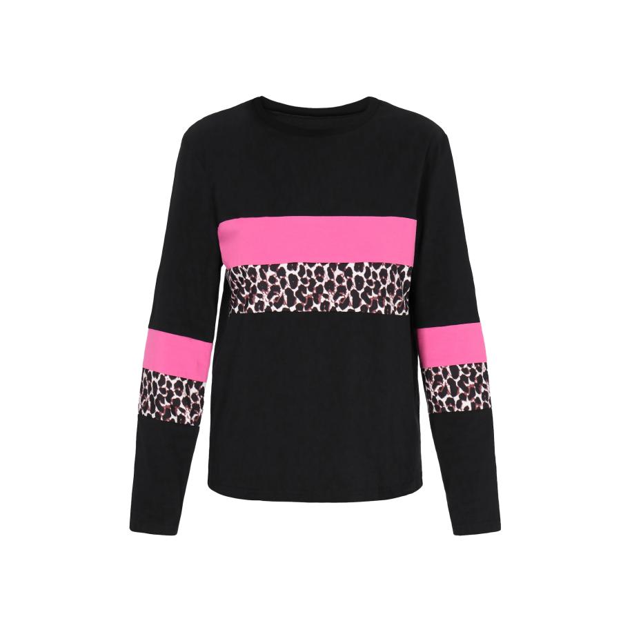 Faina faina Shirt pink / zwart / wit -