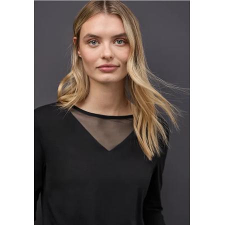 Street One Shirt met mesh details