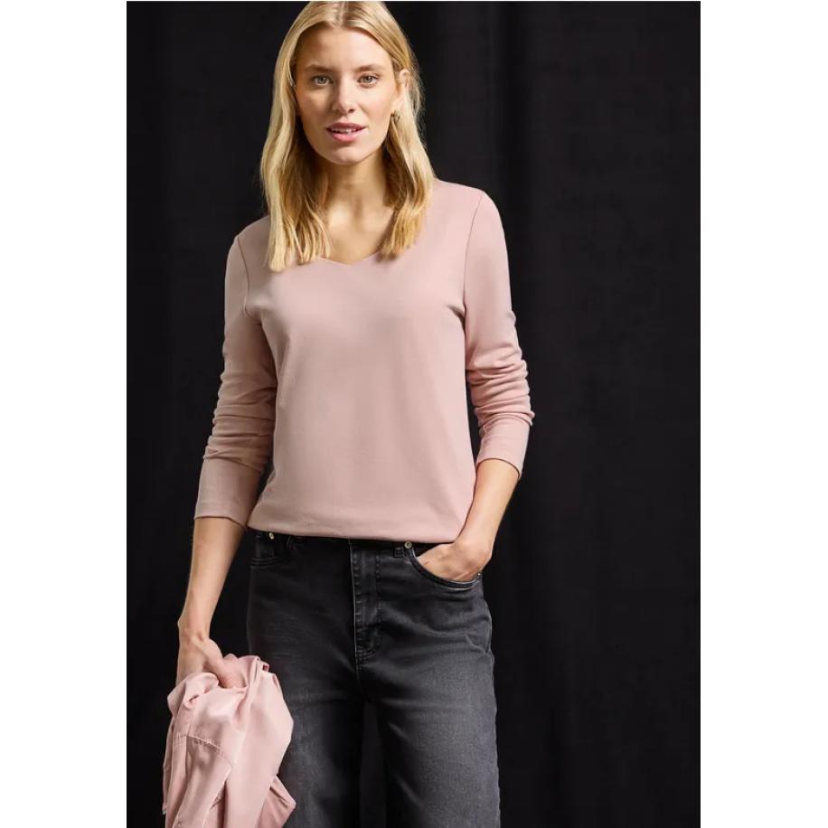 Street One Shirt met carrée halslijn Roze