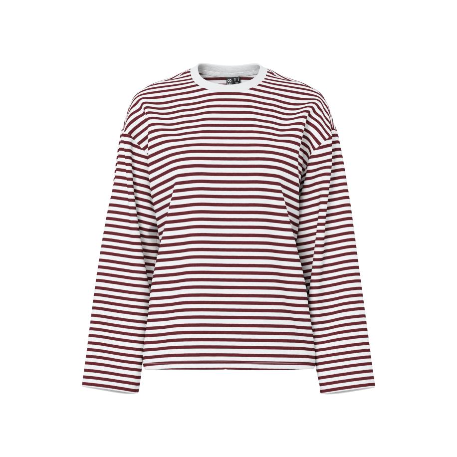 Pieces PIECES Shirt PCSADIE karmijnrood / wit -