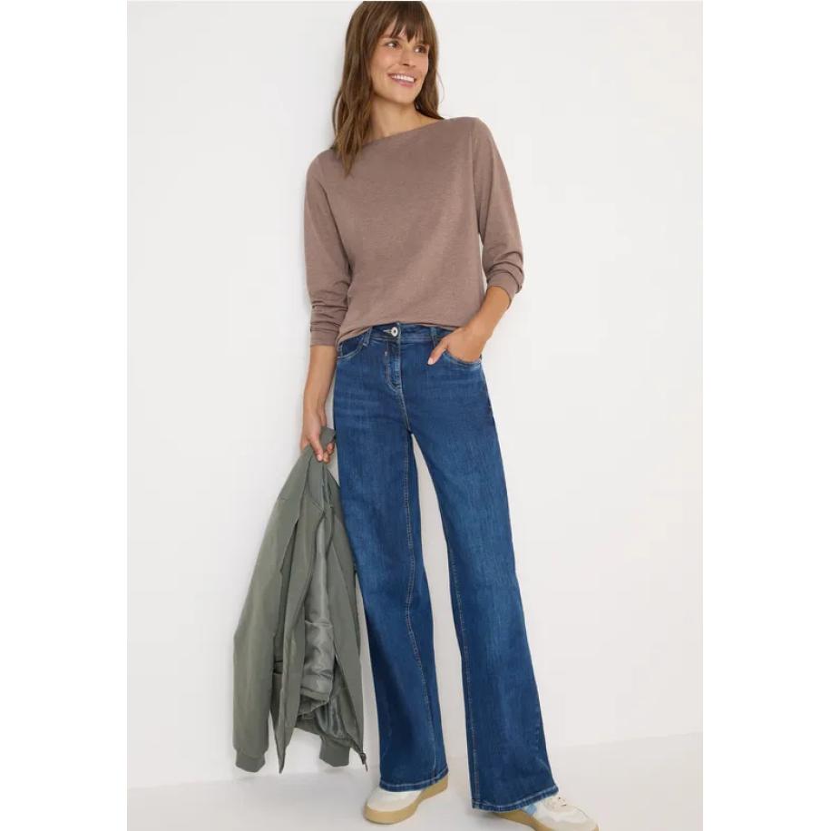 CECIL Shirt met lange mouwen Bruin