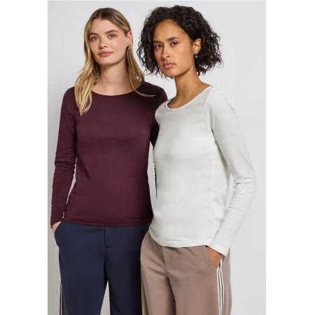 Street One 2-pack shirts met lange mouwen -