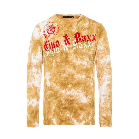 Cipo & Baxx CIPO & BAXX Shirt mosterd / rood / wit