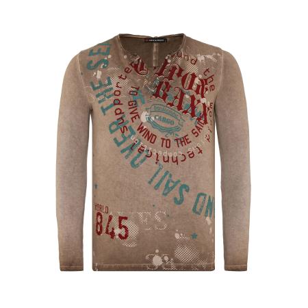 Cipo & Baxx CIPO & BAXX Shirt brokaat / smaragd / robijnrood / wolwit