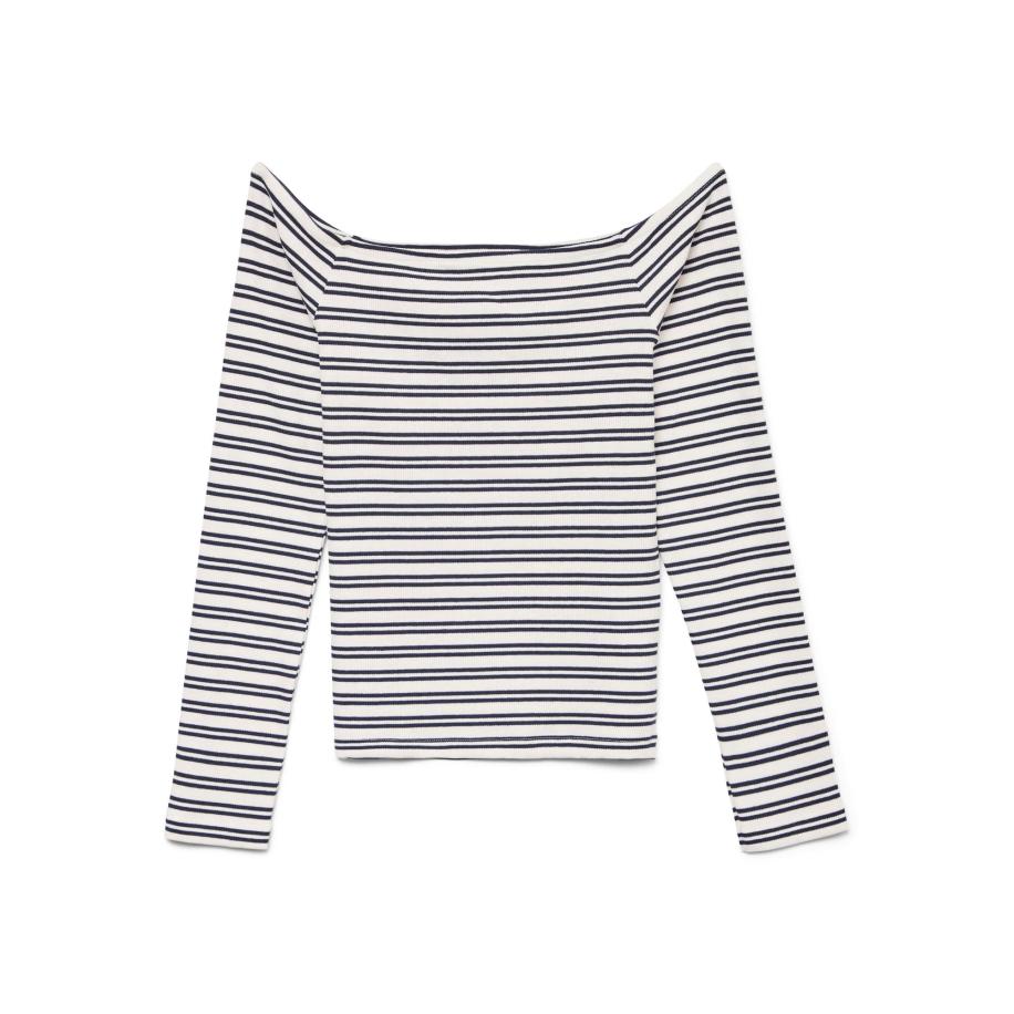 Vero Moda VERO MODA Shirt VMSimi marine / wit -