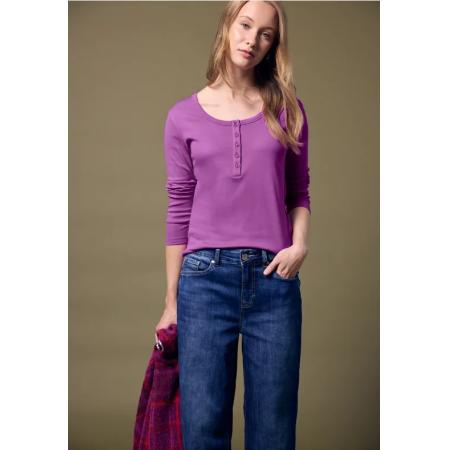 Street One Geribd overhemd met knoopdetail