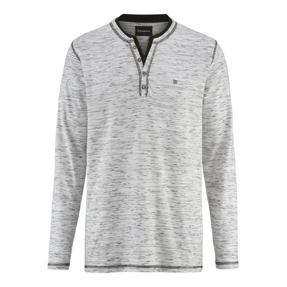 BABISTA Longsleeve wit, Melange Wit