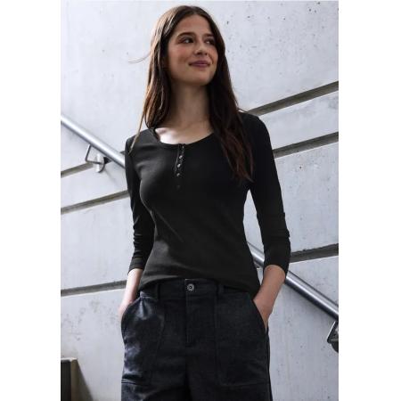 Street One Geribd overhemd met knoopdetail