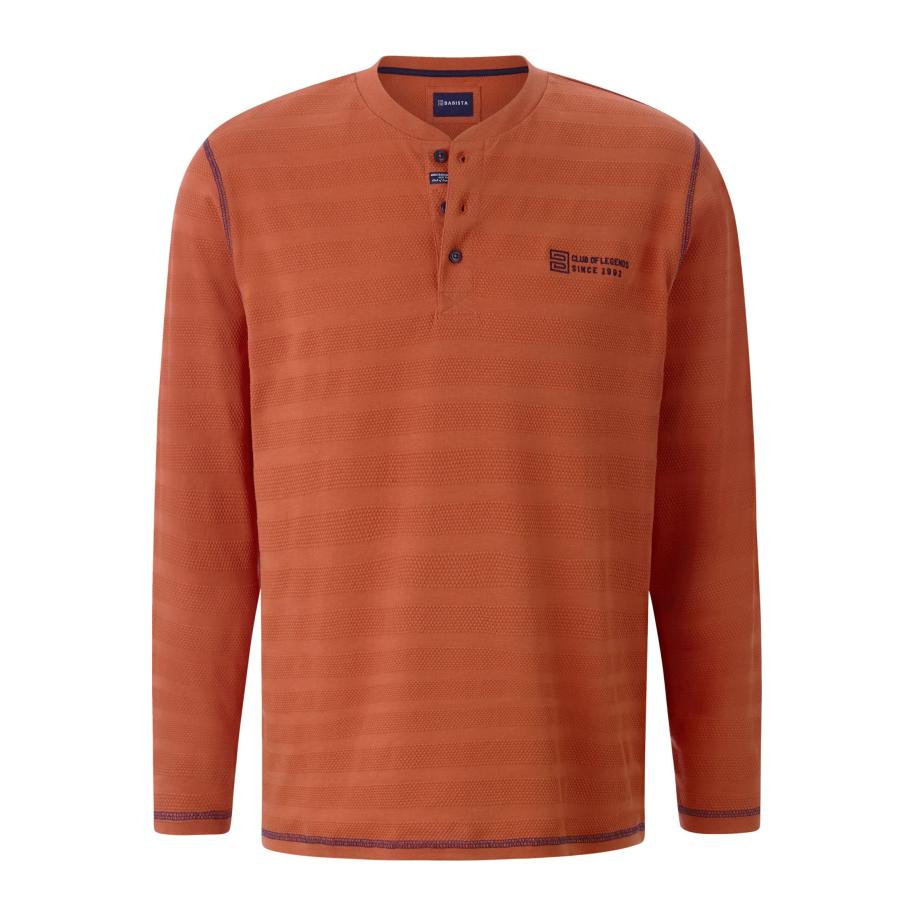 BABISTA Longsleeve donker oranje, Effen Oranje