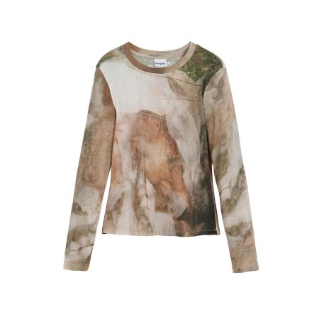 Desigual Desigual Shirt bruin / wit