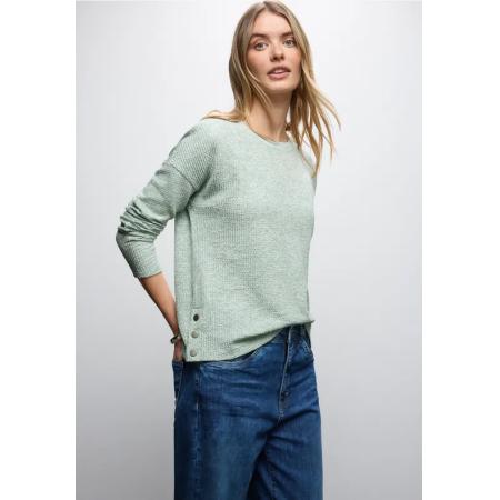 Street One Shirt met structuur en knopen