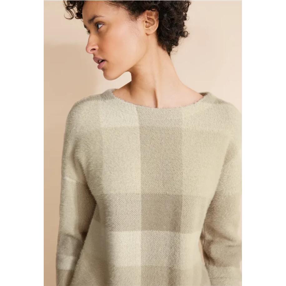 Street One Zacht ruiten shirt Bruin