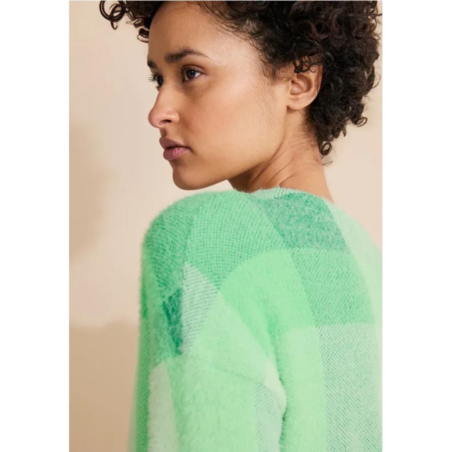 Street One Zacht ruiten shirt Groen