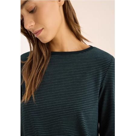 CECIL Shirt met ton-sur-ton strepen