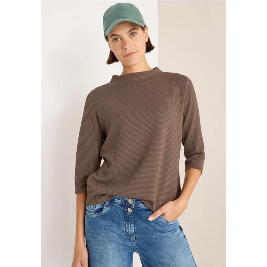 CECIL Shirt met structuur Bruin