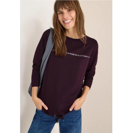 CECIL Shirt met lange mouwen en tekst