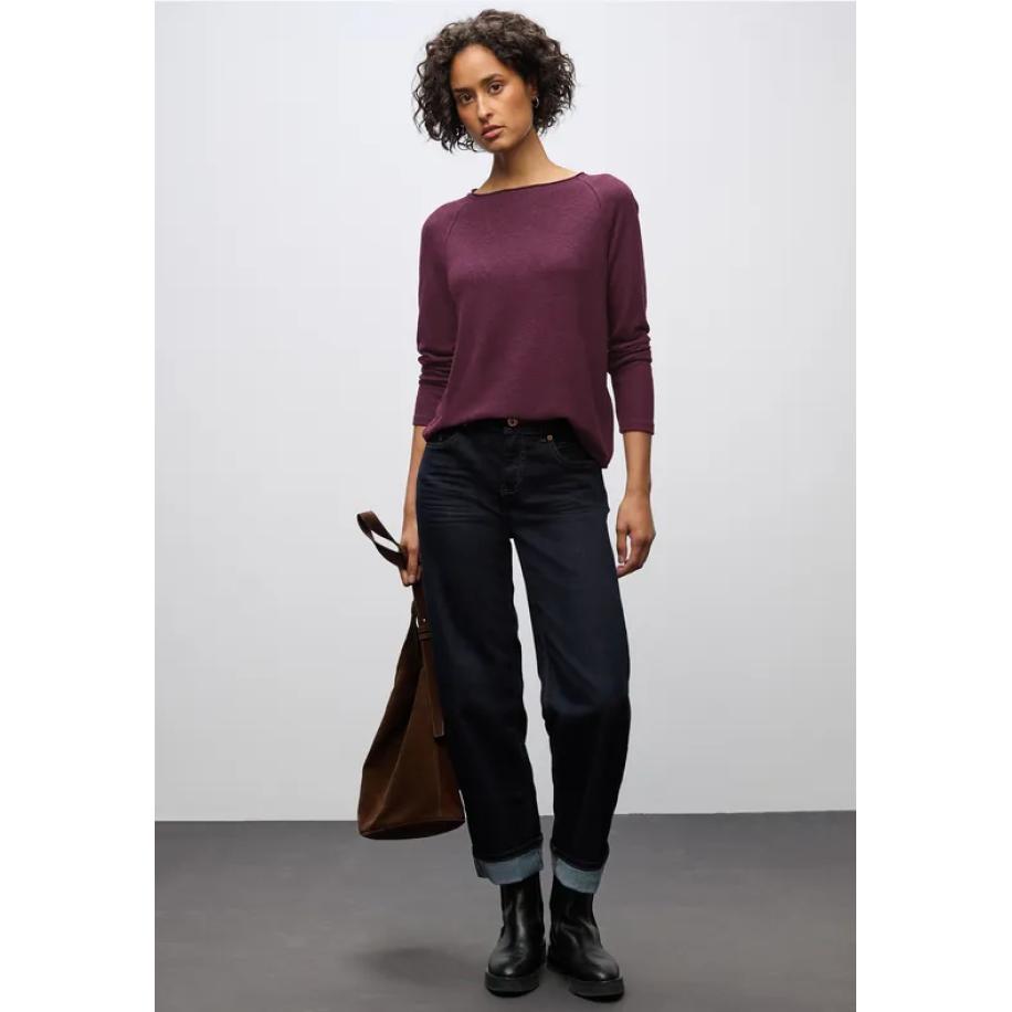 Street One Zacht gemêleerd shirt Rood