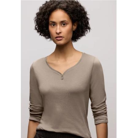 Street One Basic shirt met knoopdetail -