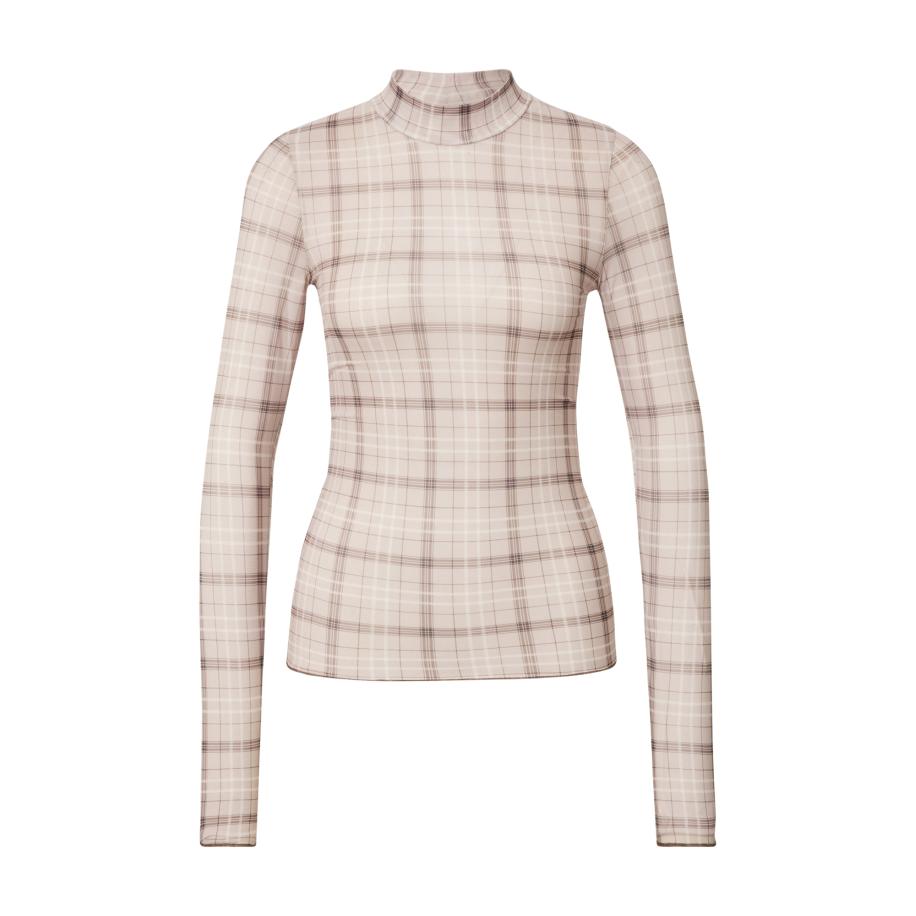 Moves Moves Shirt Filana cappuccino / donkerbruin / wit -