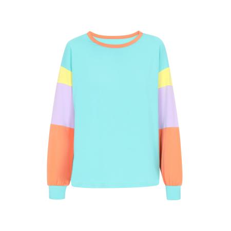 MYMO MYMO Shirt lichtblauw / citroen / lavendel / koraal